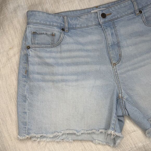 Loft Women's High Rise Denim Cut Off Shorts Light Wash Distressed Size 30/10 - Picture 4 of 14